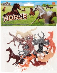 Chevaux jouets en plastique set 12 pièces coloré pour enfants