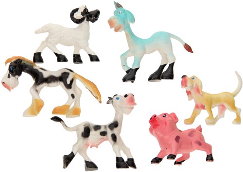 Animaux de la ferme set de jeu jouet éducatif plastique 6 pièces-2