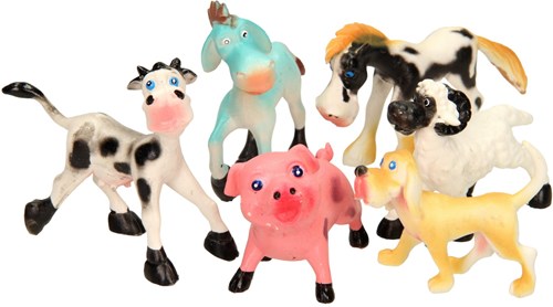 Animaux de la ferme set de jeu jouet éducatif plastique 6 pièces-3