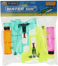 Waterpistooltjes transparant speelgoed set - 2 stuks - kleurrijk waterpret