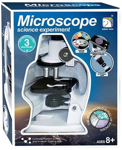 Lobbes microscope jouet science expériences 3x zoom blanc