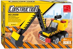 Lobbes coffret de construction pelleteuse jouet kit 75 pièces plastique
