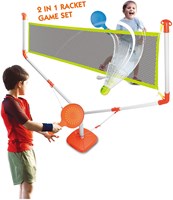 Camping sportnet groot speelset voor kinderen met rackets-2