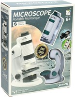 Lobbes set de microscope jouet vert avec support smartphone et accessoires