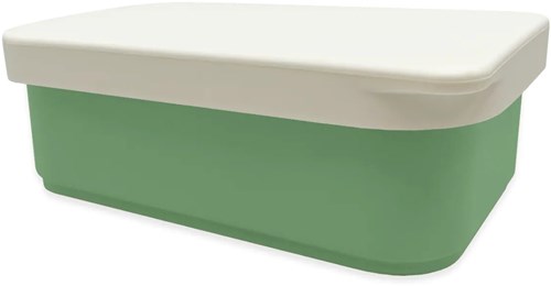 Smikkels lunchbox RVS met siliconen deksel 900ml groen - kind school