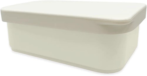 Smikkels lunchbox met siliconen deksel 900ml wit - duurzame broodtrommel