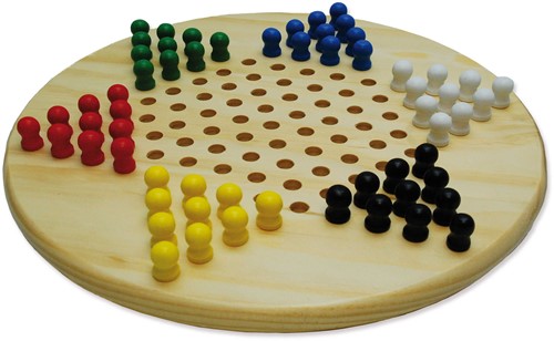 HOT Games Halma-ster hout 28 cm m.gekl.houten penn