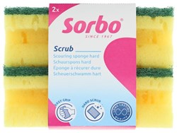 Sorbo schuurspons XL met greep - 2 stuks schoonmaakspons