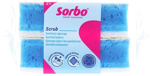 Sorbo éponge de nettoyage XL salle de bain 2 pièces - ultra absorbante