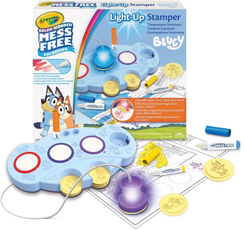 Crayola Color Wonder tampons lumineux Bluey - Jouet créatif pour enfants-2