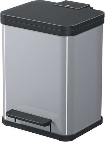 Hailo poubelle à pédale tri des déchets 2x9L gris métallique-2