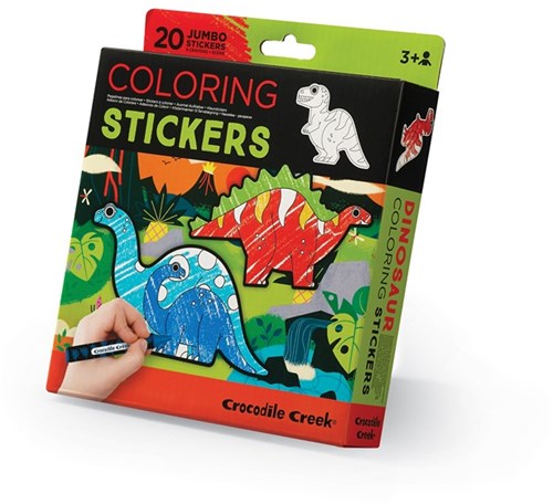 Crocodile Creek Creativity - Autocollants à colorier - Dinosaures