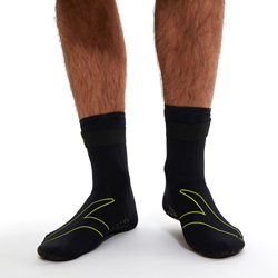 Speedo chaussettes de natation néoprène eau libre - noir/jaune - small - accessoire natation