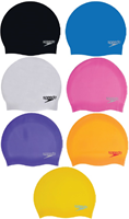 Speedo bonnet de bain junior en silicone - rouge - accessoire natation enfant