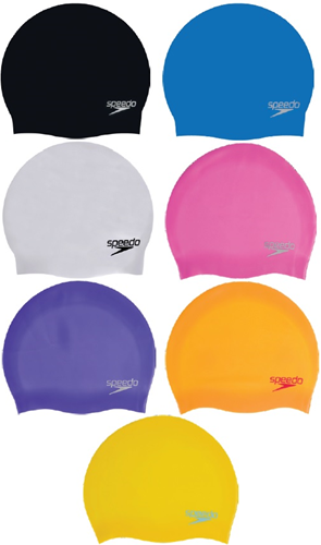 Speedo bonnet de bain junior en silicone - rouge - accessoire natation enfant