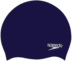 Speedo bonnet de bain en silicone junior - accessoire natation - bleu marine