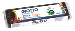 Giotto boetseerklei 350 gram Patplume zwart - soepele klei voor kinderen