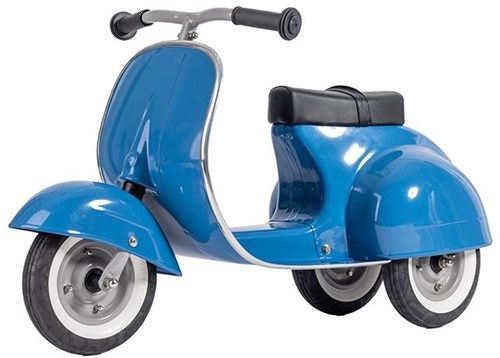 Ambosstoys draisienne scooter bleu - jouet porteur en métal pour enfants-2