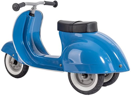Ambosstoys draisienne scooter bleu - jouet porteur en métal pour enfants-3