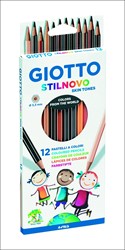 Giotto Giotto Stilnovo - Boîte à suspendre avec 12 crayons de couleur Skin Tones (Pefc)
