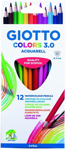 Giotto aquarel kleurpotloden set 12 stuks hangbare doos creatief-2