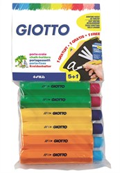 Giotto porte-craies lot de 6 jaune pour craie de tableau