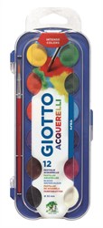 Giotto Verfdoos kleurblokken 12 stuks 30mm inclusief penseel