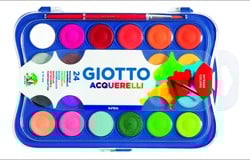 Giotto Giotto - Box Of 24 Colour Blocks 30Mm + Brush