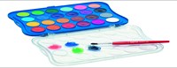 Giotto boîte de peinture aquarelle 24 couleurs 30mm avec pinceau enfant-2
