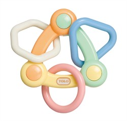 Tolo baby rammelaar driehoek - pastelkleur - educatief speelgoed