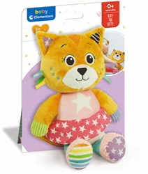Clementoni peluche chat jouet bébé - doudou chat doux pour bébés