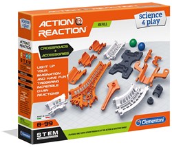 Clementoni constructiespeelgoed Action & Reaction kruispunten uitbreidingsset knikkerbaan