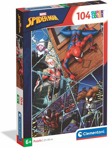 Clementoni puzzel Spider-Man 104 stukjes karton kinderpuzzel