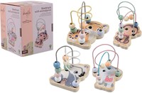 Jouéco jouet en bois labyrinthe perles animaux éducatif