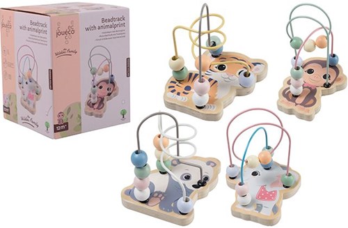 Jouéco jouet en bois labyrinthe perles animaux éducatif