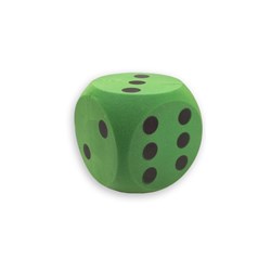 Twisk grand dé en mousse vert 16cm accessoire jeu de dés