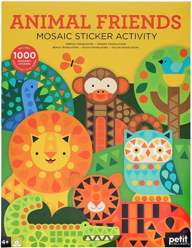 Petit Collage set de stickers mosaïque amis des animaux jouet créatif