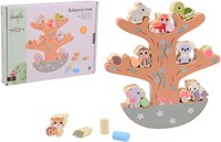 Jouéco - Arbre d'équilibre jouet en bois avec animaux sauvages - éducatif