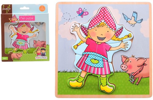 Johntoy Fien en Teun puzzel - educatief speelgoed boerderij-2