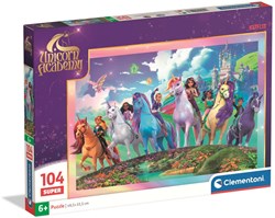 Clementoni puzzle académie licorne 104 pièces puzzle enfant