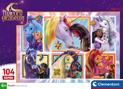 Clementoni puzzle académie licorne 104 pièces puzzle enfant-2