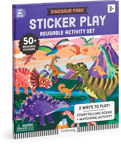 Mudpuppy sticker speelset dinosauruspark herbruikbare stickers