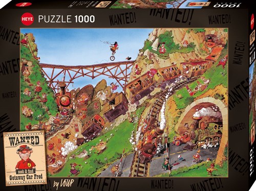 Heye puzzle Getaway Car Fred 1000 pièces Wanted puzzle cartoon-2