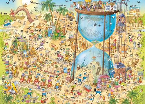 Heye puzzel Desert Habitat 1000 stukjes Funky Zoo cartoon puzzel