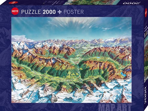 Heye puzzle Alpine Mountain World 2000 pièces - puzzle montagne-2