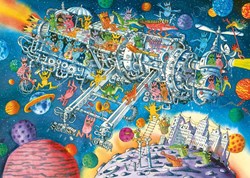 Heye puzzel Aliens Welcome! 1000 stukjes cartoon puzzel poster