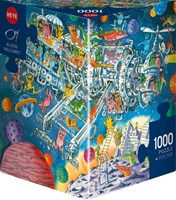 Heye puzzel Aliens Welcome! 1000 stukjes cartoon puzzel poster-2