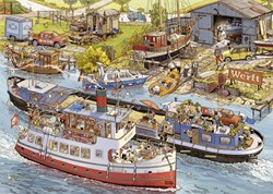 Heye puzzle Boatyard 1000 pièces puzzle cartoon avec poster
