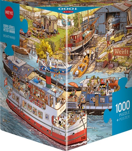 Heye puzzle Boatyard 1000 pièces puzzle cartoon avec poster-2