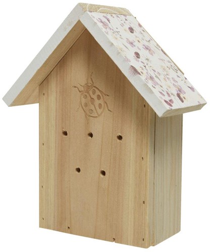 Decoris maison à insectes pin 21cm coccinelles accessoire jardin